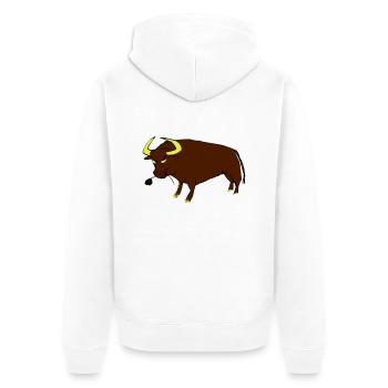 Taureau Basque - Veste à capuche bio Premium Unisexe - blanc - Dos - Thijin (182cm)