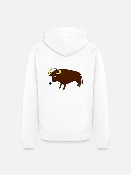 Taureau Basque - Veste à capuche bio Premium Unisexe - blanc