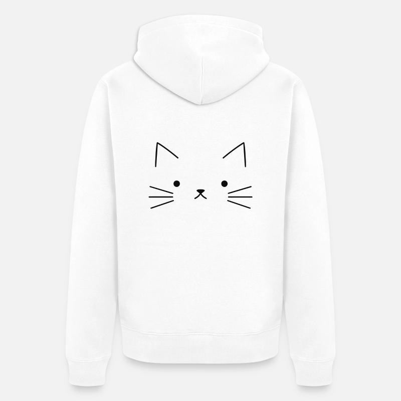 Conception de chats - Veste à capuche bio Premium Unisexe - blanc
