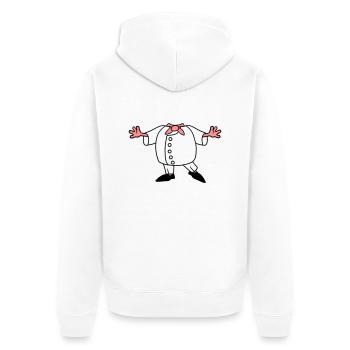 chef cuisinier tablier de corps cuisine restaurant surtout - Veste à capuche bio Premium Unisexe - blanc - Dos - Thijin (182cm)