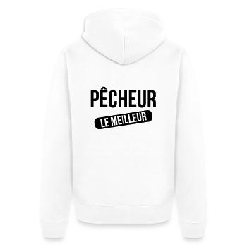Le Meilleur Pêcheur - Veste à capuche bio Premium Unisexe - blanc - Dos - Thijin (182cm)