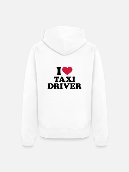 Taxifahrer - Unisex Premium Bio Zip Hoodie - Weiß