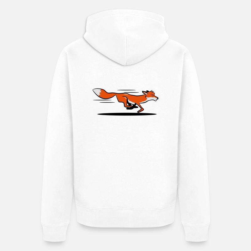 course course Fuchs - Veste à capuche bio Premium Unisexe - blanc