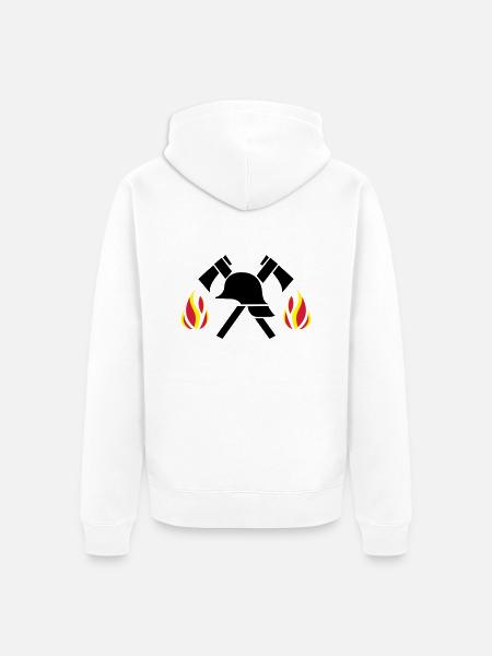 firefighter - Unisex Premium Bio Zip Hoodie - Weiß