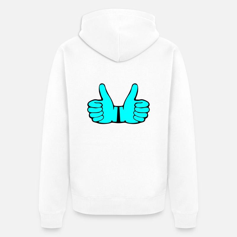 Comme des mains - Veste à capuche bio Premium Unisexe - blanc