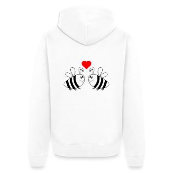 Amour des abeilles 2 - Veste à capuche bio Premium Unisexe - blanc - Dos - Thijin (182cm)