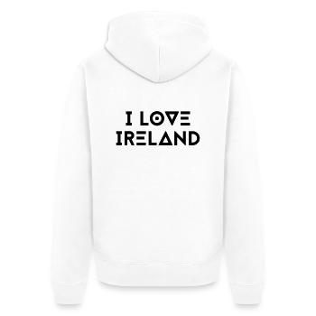 J’AIME L’IRLANDE - Veste à capuche bio Premium Unisexe - blanc - Dos - Thijin (182cm)