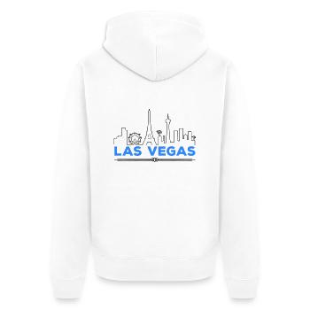 las vegas silhouette - Unisex Premium Bio Zip Hoodie - Weiß - Hinten - Thijin (182cm)