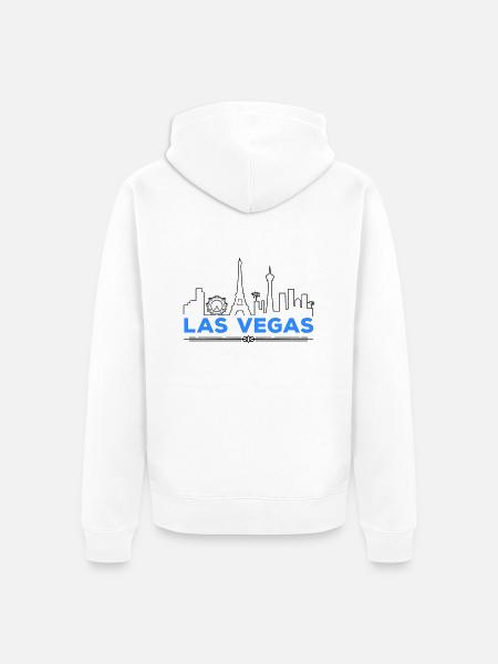 Las Vegas Silhouette - Unisex Premium Organic Zip Hoodie - white