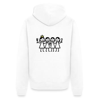 Anniversaire de poule - Veste à capuche bio Premium Unisexe - blanc - Dos - Thijin (182cm)
