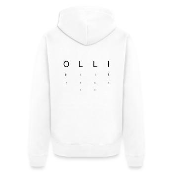 One Life – Eyetest Chart Style - Unisex Premium Organic Zip Hoodie - white - Back - Thijin (182cm)