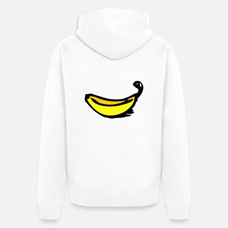 Banane - Veste à capuche bio Premium Unisexe - blanc