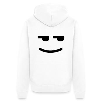 Satisfait Smiley - Veste à capuche bio Premium Unisexe - blanc - Dos - Thijin (182cm)
