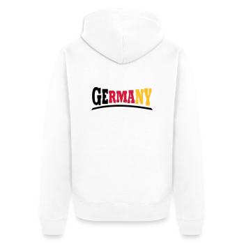 Germany - Unisex Premium Bio Zip Hoodie - Weiß - Hinten - Thijin (182cm)