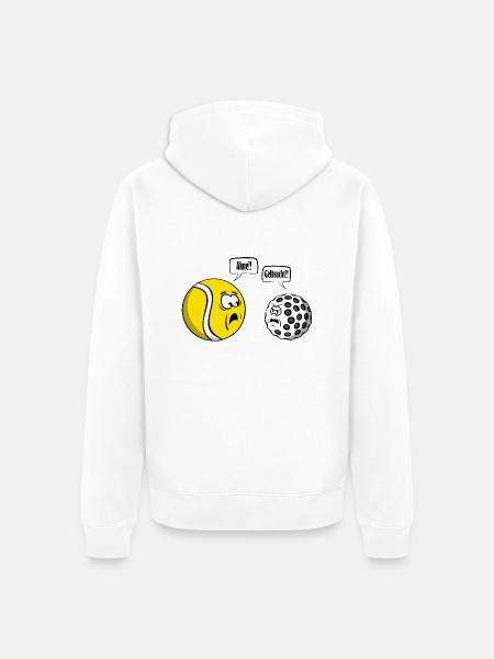 Tennis vs Golf - Unisex Premium Bio Zip Hoodie - Weiß