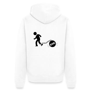 Junggesellenabschied - Unisex Premium Bio Zip Hoodie - Weiß - Hinten - Thijin (182cm)