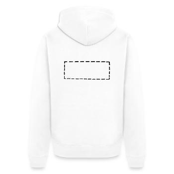 gestricheltes rechteck - Unisex Premium Bio Zip Hoodie - Weiß - Hinten - Thijin (182cm)
