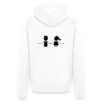 l'amour - Veste à capuche bio Premium Unisexe - blanc - Dos - Thijin (182cm)