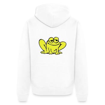 Grenouille - Veste à capuche bio Premium Unisexe - blanc - Dos - Thijin (182cm)