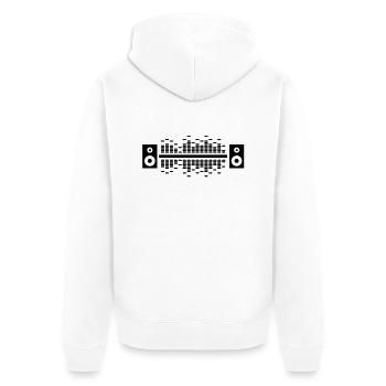 equalizer__f1 - Unisex Premium Organic Zip Hoodie - white - Back - Thijin (182cm)