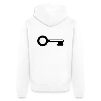 key_f1 - Unisex Premium Organic Zip Hoodie - white - Back - Thijin (182cm)