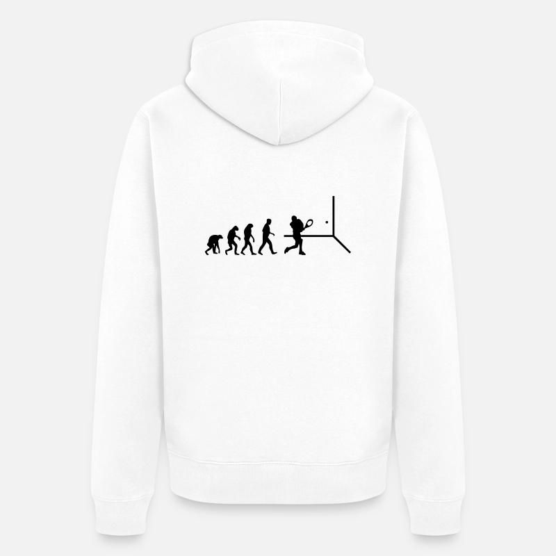 squash evolution - Unisex Premium Organic Zip Hoodie - white