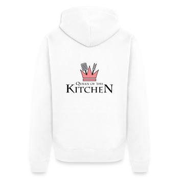 Queen Of The Kitchen - Unisex Premium Bio Zip Hoodie - Weiß - Hinten - Thijin (182cm)