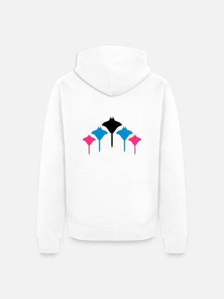 rochen mehrere - Unisex Premium Bio Zip Hoodie - Weiß