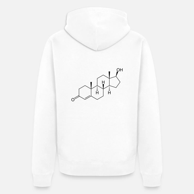 testosterone - Veste à capuche bio Premium Unisexe - blanc