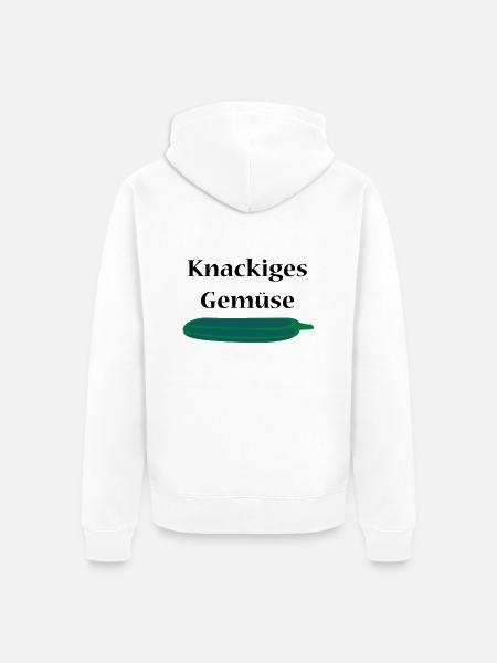 Gurke - Unisex Premium Bio Zip Hoodie - Weiß
