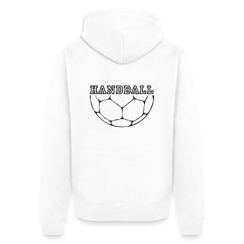 handball - Veste à capuche bio Premium Unisexe - blanc - Dos - Thijin (182cm)