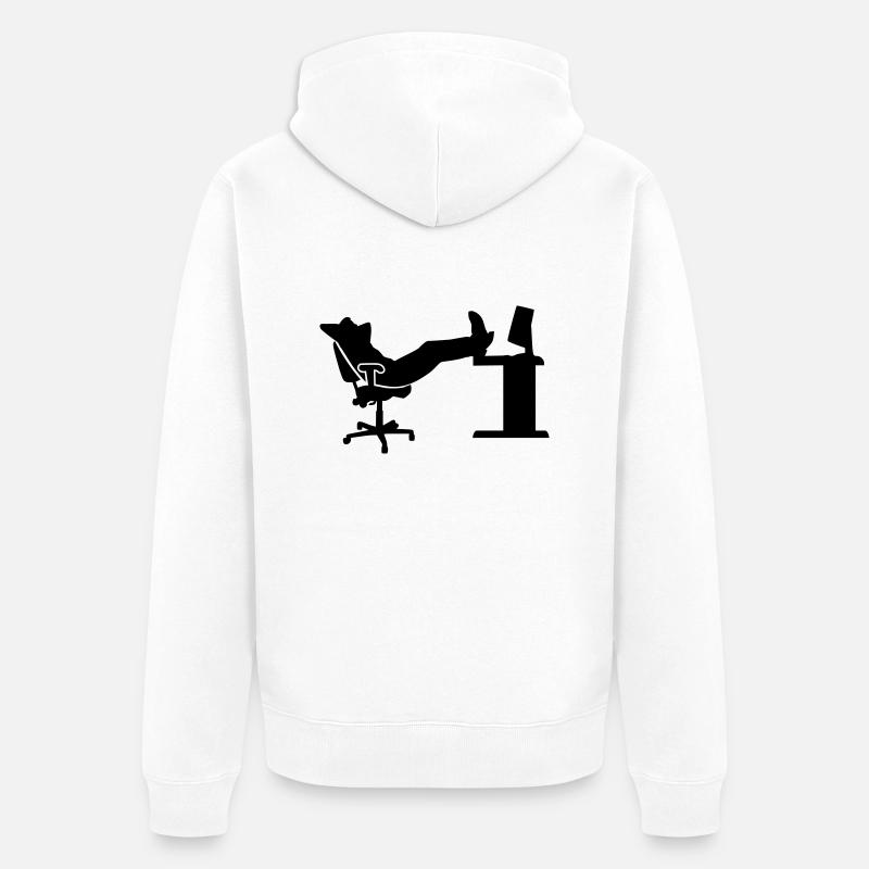 Bureau - Veste à capuche bio Premium Unisexe - blanc