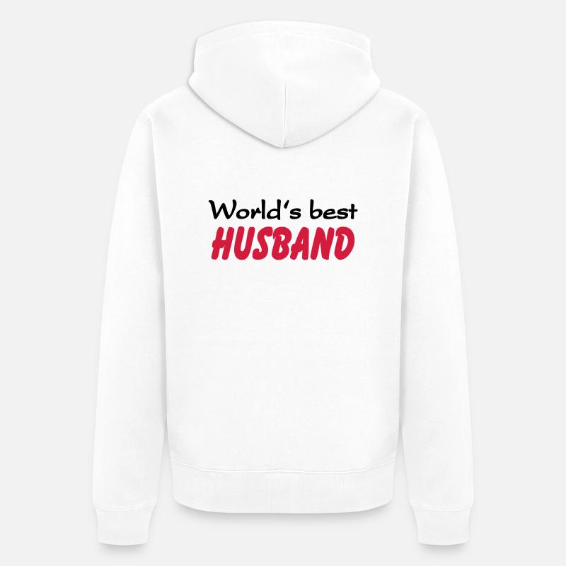 World's best Husband - Veste à capuche bio Premium Unisexe - blanc