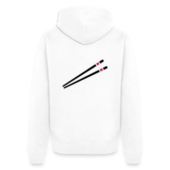 Baguettes - Veste à capuche bio Premium Unisexe - blanc - Dos - Thijin (182cm)