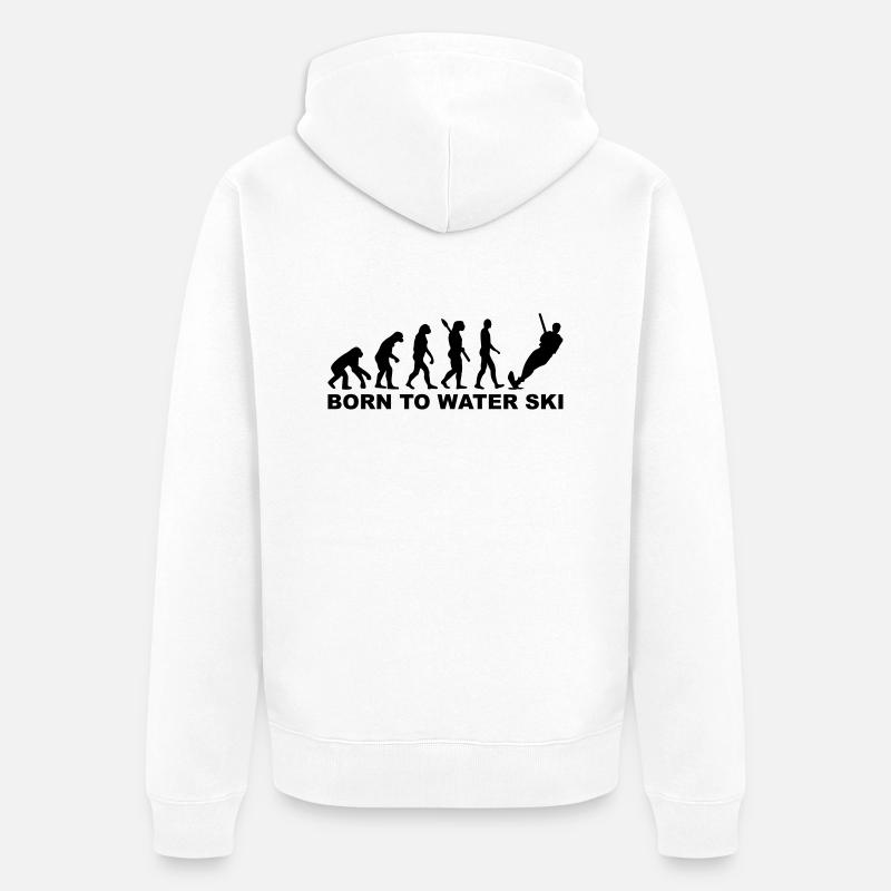 Wasserski - Unisex Premium Bio Zip Hoodie - Weiß