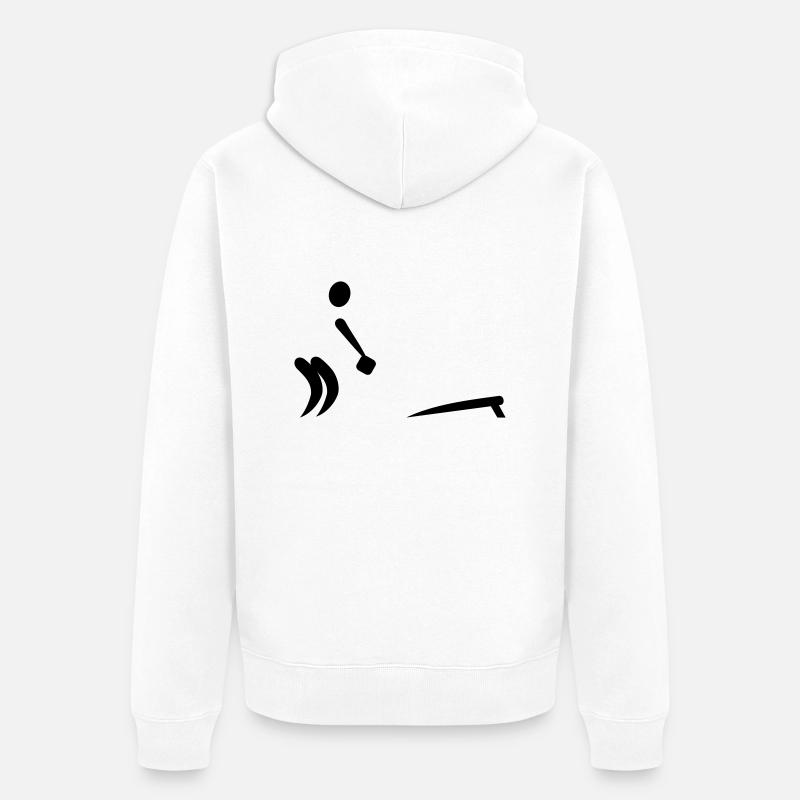 Cornhole - Unisex Premium Bio Zip Hoodie - Weiß