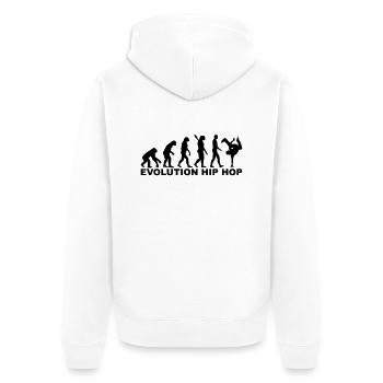 Hip Hop - Unisex Premium Bio Zip Hoodie - Weiß - Hinten - Thijin (182cm)