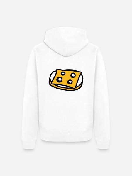 Käsebrot - V2 - Unisex Premium Bio Zip Hoodie - Weiß