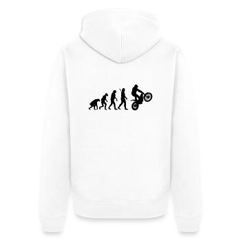 Trial - Unisex Premium Bio Zip Hoodie - Weiß - Hinten - Thijin (182cm)