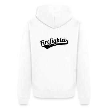 Firefighter - Unisex Premium Organic Zip Hoodie - white - Back - Thijin (182cm)