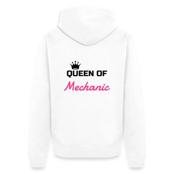 mécanique / mécanicien / mécano / garage - Veste à capuche bio Premium Unisexe - blanc - Dos - Thijin (182cm)