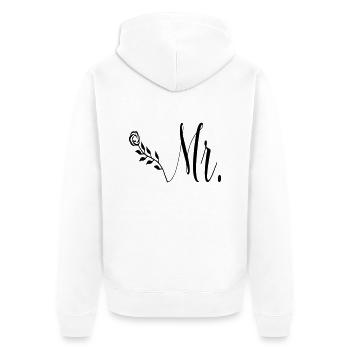 mr_rose - Veste à capuche bio Premium Unisexe - blanc - Dos - Thijin (182cm)