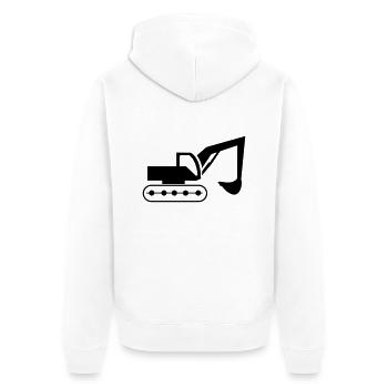 bagger - Veste à capuche bio Premium Unisexe - blanc - Dos - Thijin (182cm)