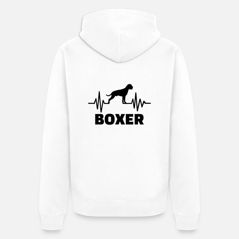 Boxer - Veste à capuche bio Premium Unisexe - blanc