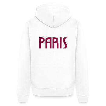 Paris - Veste à capuche bio Premium Unisexe - blanc - Dos - Thijin (182cm)