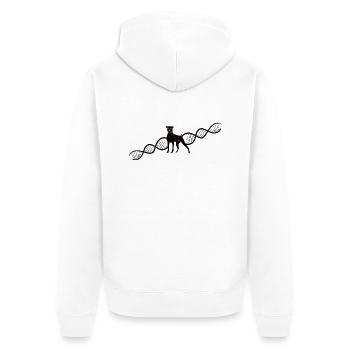 Hund Geschenk Hunde Labrador Haustier Hundehalter - Unisex Premium Bio Zip Hoodie - Weiß - Hinten - Thijin (182cm)