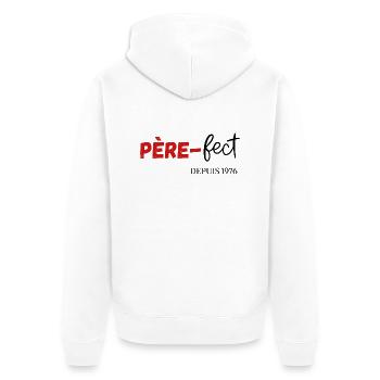 Père fect Depuis 1976 - Veste à capuche bio Premium Unisexe - blanc - Dos - Thijin (182cm)