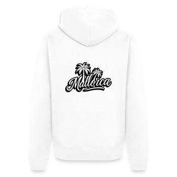 Palmiers de Majorque - Veste à capuche bio Premium Unisexe - blanc - Dos - Thijin (182cm)
