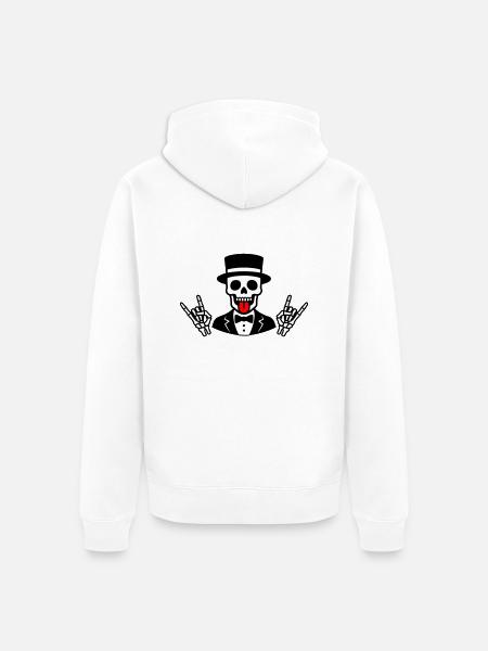 Groom Skeleton - Unisex Premium Organic Zip Hoodie - white
