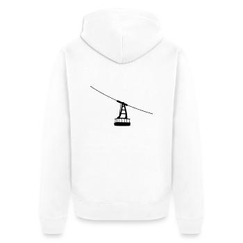 Die Gondel - Unisex Premium Bio Zip Hoodie - Weiß - Hinten - Thijin (182cm)